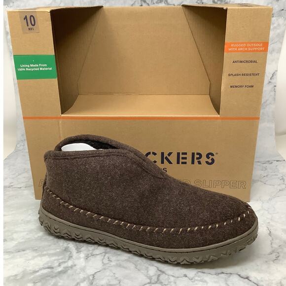 Dockers Men 10 Taupe Rugged Wool Boot Slip-On Slippers Comfort Classy PALLET3-5 - Picture 6 of 8